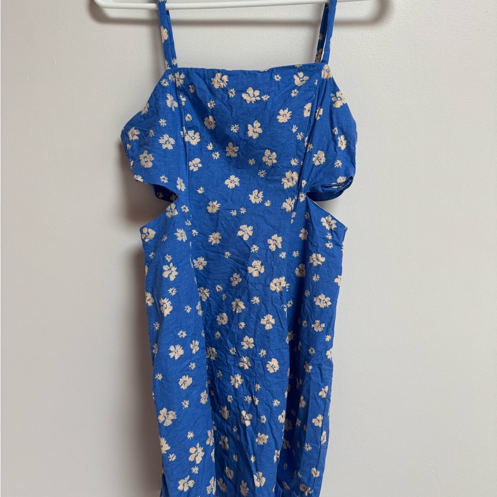 Zara Blue Floral Mini Dress
